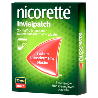 Nicorette Invisipatch 25 mg/16 h, system transdermalny, plaster, 7 sztuk - zdjęcie produktu