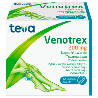 Venotrex 200 mg, 64 kapsułki twarde - zdjęcie produktu