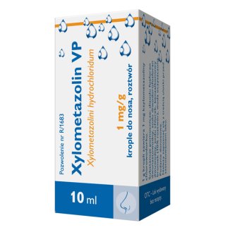 Xylometazolin VP 1 mg/ g, krople do nosa, roztwór 10 ml - zdjęcie produktu