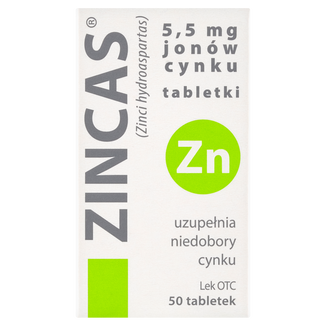 Zincas 5,5 mg, 50 tabletek - zdjęcie produktu