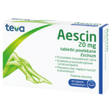 Aescin 20 mg, 90 tabletek powlekanych - miniaturka zdjęcia produktu