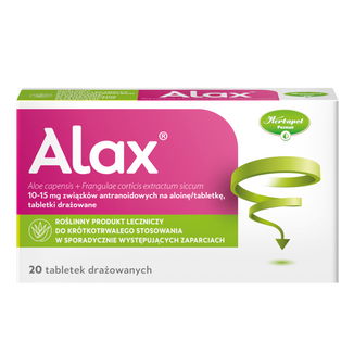 Alax 35 mg + 42 mg, 20 tabletek drażowanych - zdjęcie produktu