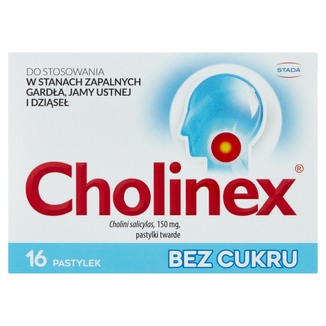 Cholinex 150 mg, bez cukru, 16 pastylek do ssania - zdjęcie produktu
