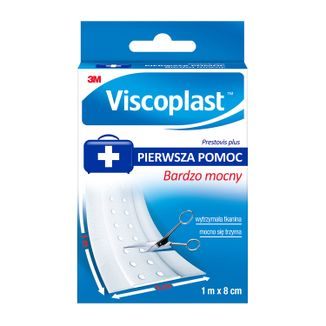 Viscoplast Prestovis Plus, plaster do cięcia, bardzo mocny, biały, 1 m x 8 cm, 1 sztuka - zdjęcie produktu