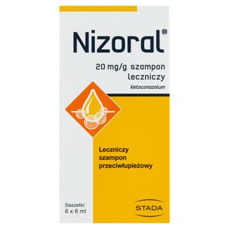 Nizoral 20 mg/ g, szampon przeciwłupieżowy, 6 ml x 6 saszetek - zdjęcie produktu