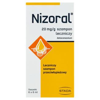 Nizoral 20 mg/ g, szampon przeciwłupieżowy, 6 ml x 6 saszetek Nizoral 20 mg/ g, szampon przeciwłupieżowy, 6 ml x 6 saszetek - zdjęcie produktu