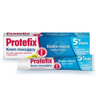 Protefix, krem mocujący do protez zębowych, extra mocny, 5 x efekt, 47 g USZKODZONE OPAKOWANIE - zdjęcie produktu