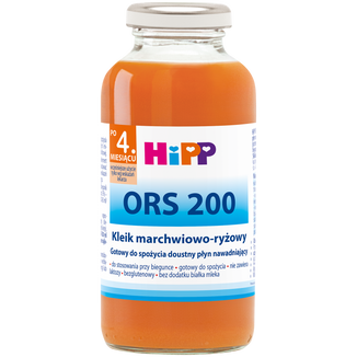 HiPP ORS 200, kleik marchwiowo-ryżowy, po 4 miesiącu, 200 ml - zdjęcie produktu
