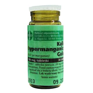 Kalium hypermanganicum (nadmanganian potasu) 100 mg, 30 tabletek - zdjęcie produktu