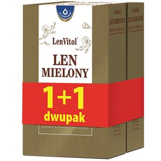 Oleofarm LenVitol, len mielony, 2 x 200 g USZKODZONE OPAKOWANIE - zdjęcie produktu
