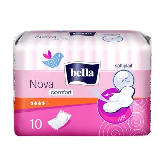 Bella Nova, podpaski higieniczne Softiplait ze skrzydełkami, Comfort, 10 sztuk - zdjęcie produktu