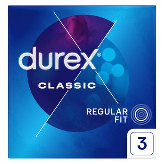 Durex Classic, prezerwatywy klasyczne gładkie, 3 sztuki - zdjęcie produktu