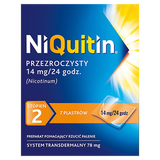 NiQuitin Przezroczysty 14 mg/ 24h, system transdermalny, plastry, 7 sztuk - miniaturka zdjęcia produktu