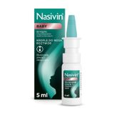 Nasivin Baby 0,1 mg/ml, krople do nosa dla niemowląt od 3 miesiąca, 5 ml USZKODZONE OPAKOWANIE - miniaturka zdjęcia produktu