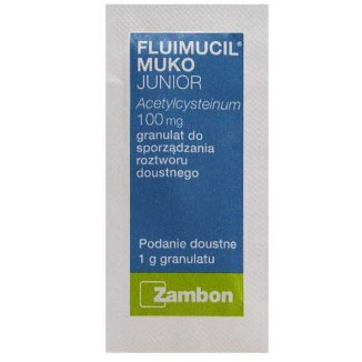 Fluimucil Muko Junior 100 mg, dla dzieci od 3 lat, 20 saszetek - 3 Fluimucil Muko Junior 100 mg, dla dzieci od 3 lat, 20 saszetek - 3 - zdjęcie produktu