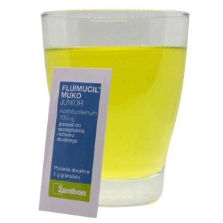 Fluimucil Muko Junior 100 mg, dla dzieci od 3 lat, 20 saszetek - 4 Fluimucil Muko Junior 100 mg, dla dzieci od 3 lat, 20 saszetek - 4 - zdjęcie produktu