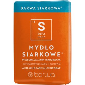 Barwa Siarkowa, mydło siarkowe, pielęgnacja antytrądzikowa, 100 g - zdjęcie produktu