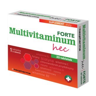 Multivitaminum Forte Hec, 30 tabletek - zdjęcie produktu