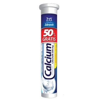 Zdrovit Calcium 300 mg + Witamina C 60 mg, smak mandarynkowy, 20 tabletek musujących - zdjęcie produktu