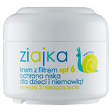 Ziajka, krem z filtrem dla dzieci i niemowląt od 3 miesiąca, SPF 6, 50 ml - miniaturka zdjęcia produktu