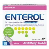 Enterol 250 mg, Saccharomyces boulardii, proszek do sporządzenia zawiesiny doustnej, 10 saszetek USZKODZONE OPAKOWANIE - miniaturka zdjęcia produktu