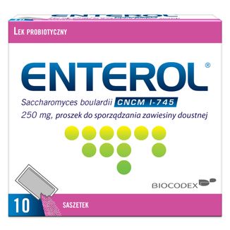 Enterol, 250 mg, 10 saszetek USZKODZONE OPAKOWANIE Enterol, 250 mg, 10 saszetek USZKODZONE OPAKOWANIE - zdjęcie produktu