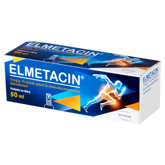 Elmetacin 10 mg/g, aerozol do stosowania zewnętrznego na skórę, roztwór, 50 ml - zdjęcie produktu