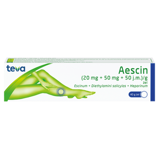 Aescin (20 mg + 50 mg + 50 j.m.)/ g, żel, 40 g - zdjęcie produktu
