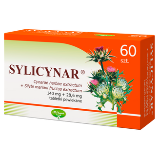 Sylicynar 140 mg + 28,6 mg, 60 tabletek - zdjęcie produktu