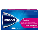 Panadol Femina 500 mg + 10 mg, 10 tabletek powlekanych USZKODZONE OPAKOWANIE Panadol Femina 500 mg + 10 mg, 10 tabletek powlekanych USZKODZONE OPAKOWANIE - miniaturka zdjęcia produktu