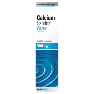 Calcium-Sandoz Forte 500 mg, 20 tabletek musujących - zdjęcie produktu