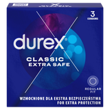 Durex Extra Safe, prezerwatywy z większą ilością lubrykantu, wzmocnione, 3 sztuki - miniaturka zdjęcia produktu