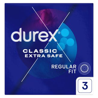 Durex Extra Safe, prezerwatywy z większą ilością lubrykantu, wzmocnione, 3 sztuki - zdjęcie produktu