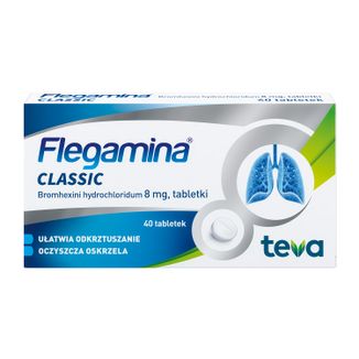 Flegamina Classic 8 mg, 40 tabletek - zdjęcie produktu