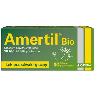 Amertil Bio 10 mg, 10 tabletek powlekanych - zdjęcie produktu