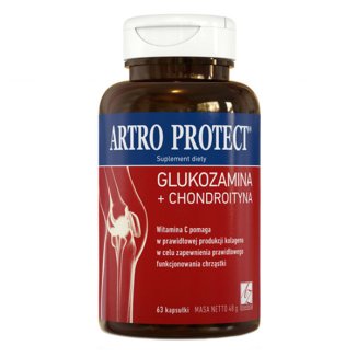 Artro Protect, glukozamina + chondroityna, 63 kapsułki - zdjęcie produktu