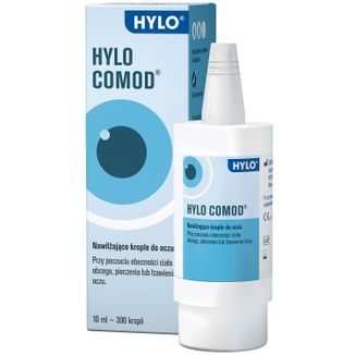 Hylo Comod, nawilżające krople do oczu, bez konserwantów, 10 ml - zdjęcie produktu