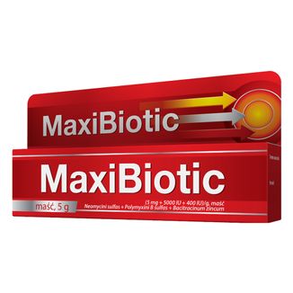 Maxibiotic (5 mg + 5000 UI + 400 UI)/ g, maść, 5 g - zdjęcie produktu