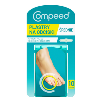 Compeed, plastry na odciski, hydrokoloidowe, średnie, 10 sztuk USZKODZONE OPAKOWANIE - zdjęcie produktu