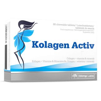 Olimp Kolagen Activ Plus, smak cytrynowy, 80 tabletek do ssania - zdjęcie produktu