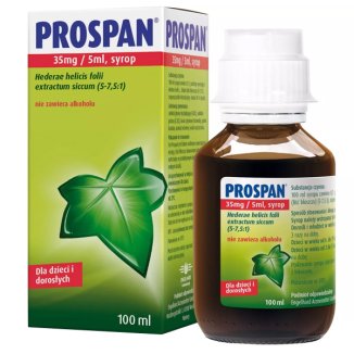 Prospan 35 mg/ 5 ml, syrop dla dzieci i dorosłych, 100 ml USZKODZONE OPAKOWANIE - zdjęcie produktu
