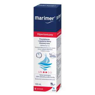 Marimer, woda morska, spray hipertoniczny, 100 ml USZKODZONE OPAKOWANIE - zdjęcie produktu