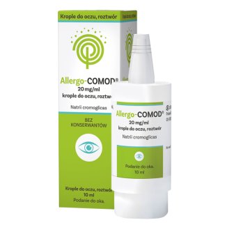 Allergo-Comod 20 mg/ ml, krople do oczu, 10 ml - zdjęcie produktu