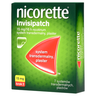Nicorette Invisipatch 15 mg/16 h, system transdermalny, plaster, 7 sztuk - zdjęcie produktu