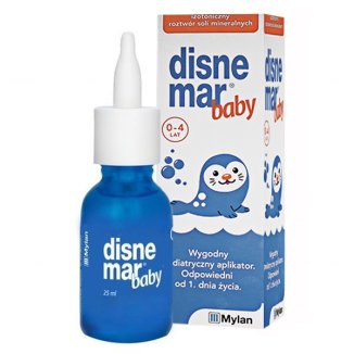 Disnemar Baby, spray izotoniczny do nosa od 0 do 4 lat, 25 ml USZKODZONE OPAKOWANIE - zdjęcie produktu