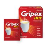 Gripex Hot 650 mg + 50 mg + 10 mg, proszek do sporządzania roztworu doustnego, 8 saszetek USZKODZONE OPAKOWANIE - miniaturka zdjęcia produktu