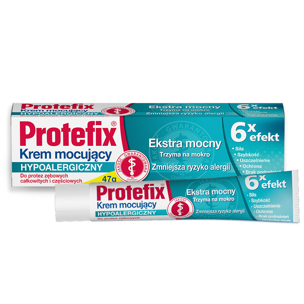 Protefix Protefix, krem mocujący do protez zębowych, hypoalergiczny, 47 g — Składniki i ocena