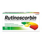 Rutinoscorbin 25 mg + 100 mg, 90 tabletek powlekanych Rutinoscorbin 25 mg + 100 mg, 90 tabletek powlekanych - miniaturka zdjęcia produktu