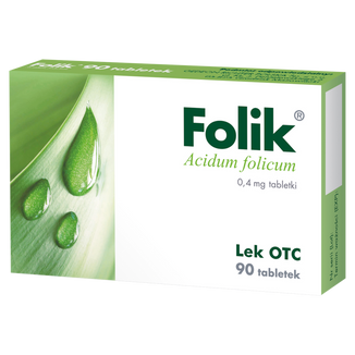 Folik 0,4 mg, 90 tabletek USZKODZONE OPAKOWANIE - zdjęcie produktu