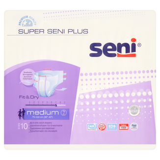 Super Seni Plus, pieluchomajtki, Medium, 10 sztuk  - zdjęcie produktu